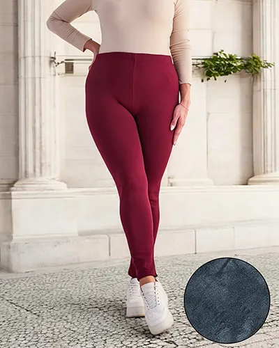 Royalfashion Dámské zateplené tregínové kalhoty PLUS SIZE