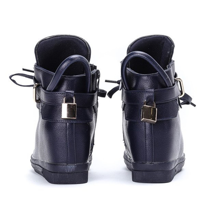 Темно-сині кросівки на внутрішньому танкетці Sinnea - Взуття