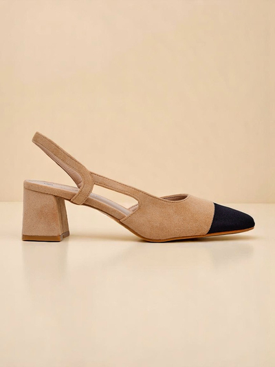 Royalfashion Dámské lodičky na nízkém podpatku s ozdobnou špičkou Eleganzo