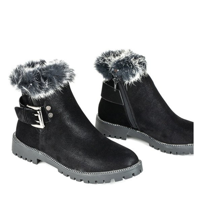 Чорні черевики з хутром Dalia - Взуття