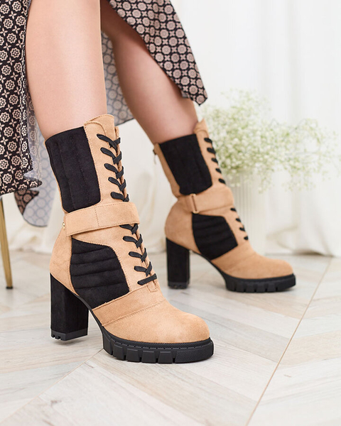 Royalfashion Світло-коричневі жіночі утеплені черевики Sehhra post