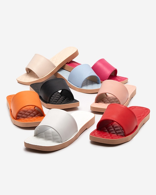 Шльопанці кольору фуксія зі стьобаною устілкою Parekis