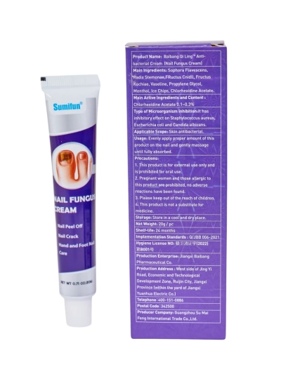 Krém zmírňující příznaky plísně nehtů