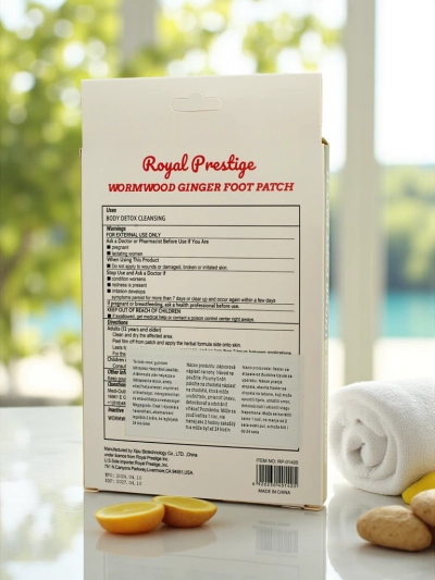Aura Pedis: Přírodní Detoxikační Náplasti na Nohy se Zázvorem a Pelyňkem 50g