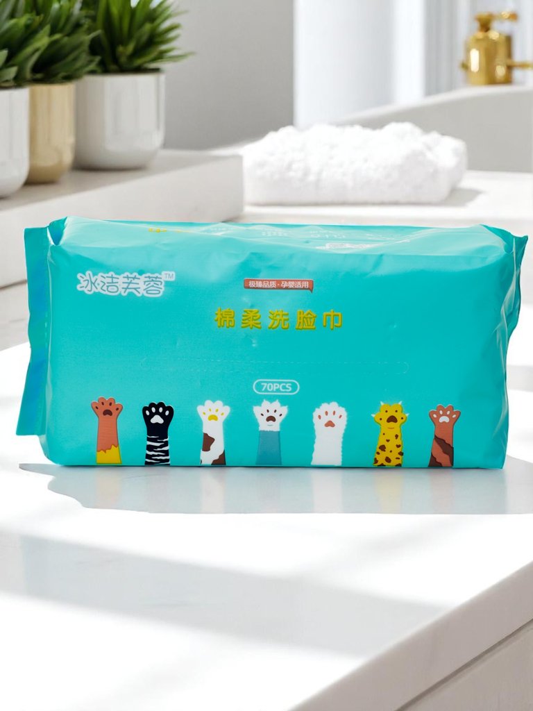 Bavlněné vlhčené ubrousky 70 ks.