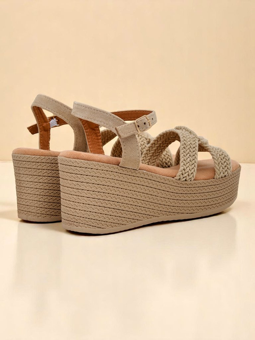 Royalfashion Жіночі плетені босоніжки на танкетці Sunny Day