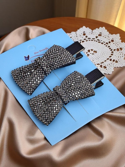 Royalfashion Набір із 2-х шпильок для волосся з бантиками та стразами Isadora