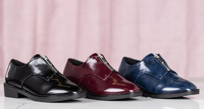 Tmavě modré boty na podpatku Losientos - Obuv