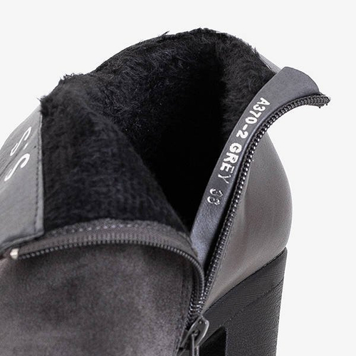 Сірі ботильйони на підборах Chofa - Взуття