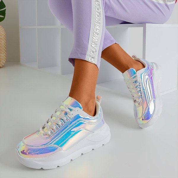 OUTLET Holografické boty na silné platformě Dambi - Obuv