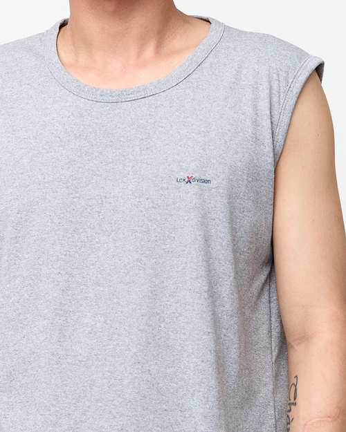 Чоловіча сіра футболка без рукавів - Одяг