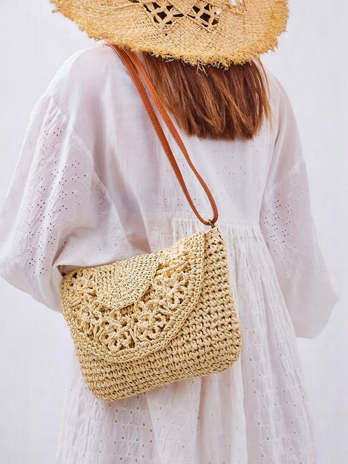 Royalfashion Маленька солом'яна жіноча сумка Sunny Stripes Mini