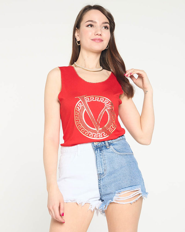 Červený potisk- Oblečení