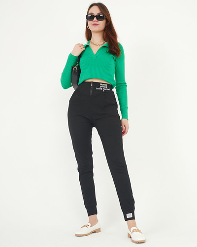 Чорні трегінси з декоративними написами