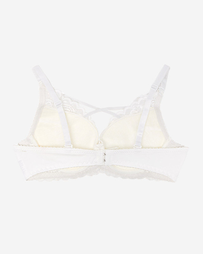 Dámská podprsenka s ecru krajkou - Spodní prádlo