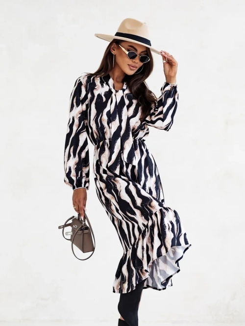 Royalfashion Жіноча міді-сукня з принтом