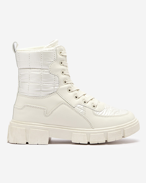 Calista Жіноче Взуття Модні Плоскі Черевики Кремові