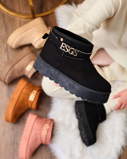 Рожеві жіночі снігоступи Royalfashion з оздобленням Esgala