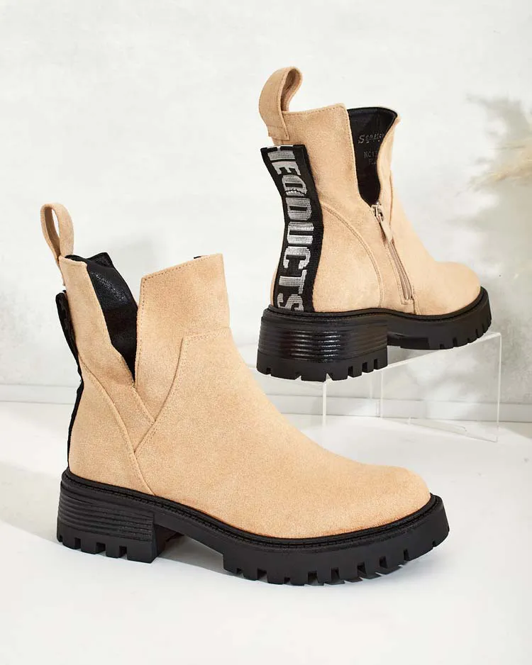 Royalfashion Dámské kozačky Gorgie s výřezem