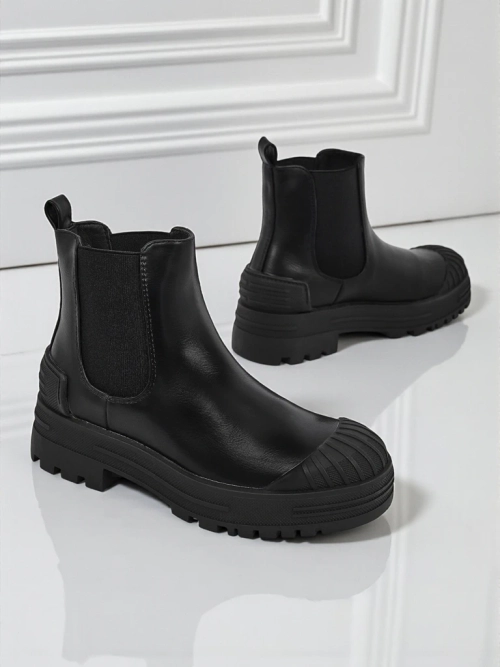 Ботильйони на платформі зі штучної шкіри Amber Veil