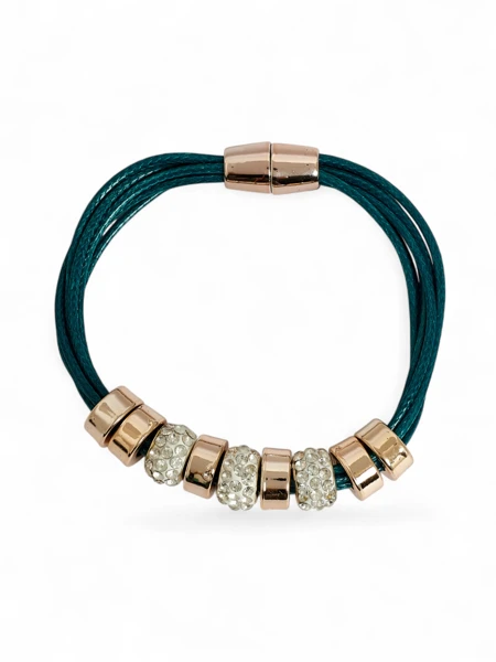 Dámský náramek s korálky a zirkony