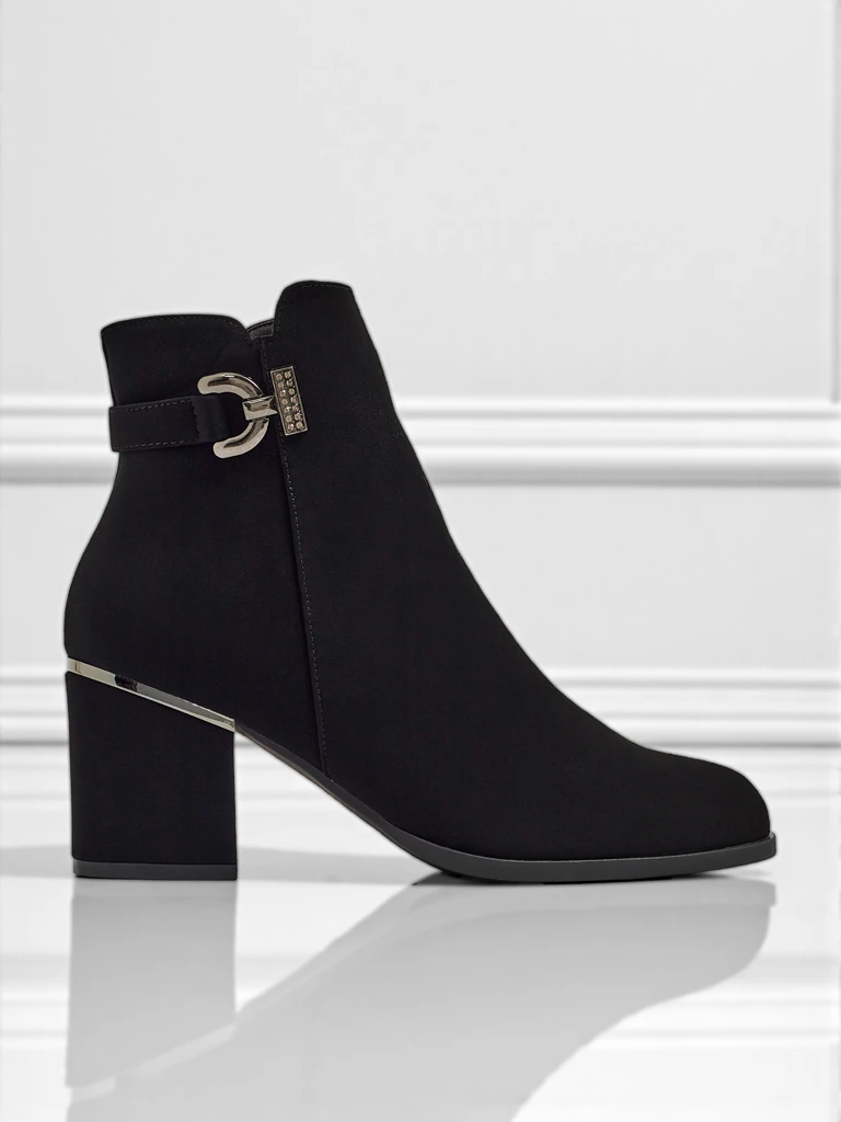 Dámské kotníkové boty z eko kůže na sloupku Ruvina