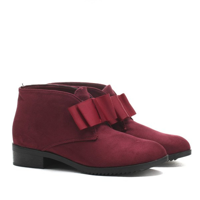 Бордові замшеві ботильйони Seanna - Взуття