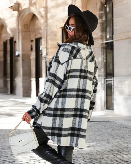 Жіноче бавовняне пальто-сорочка Royalfashion