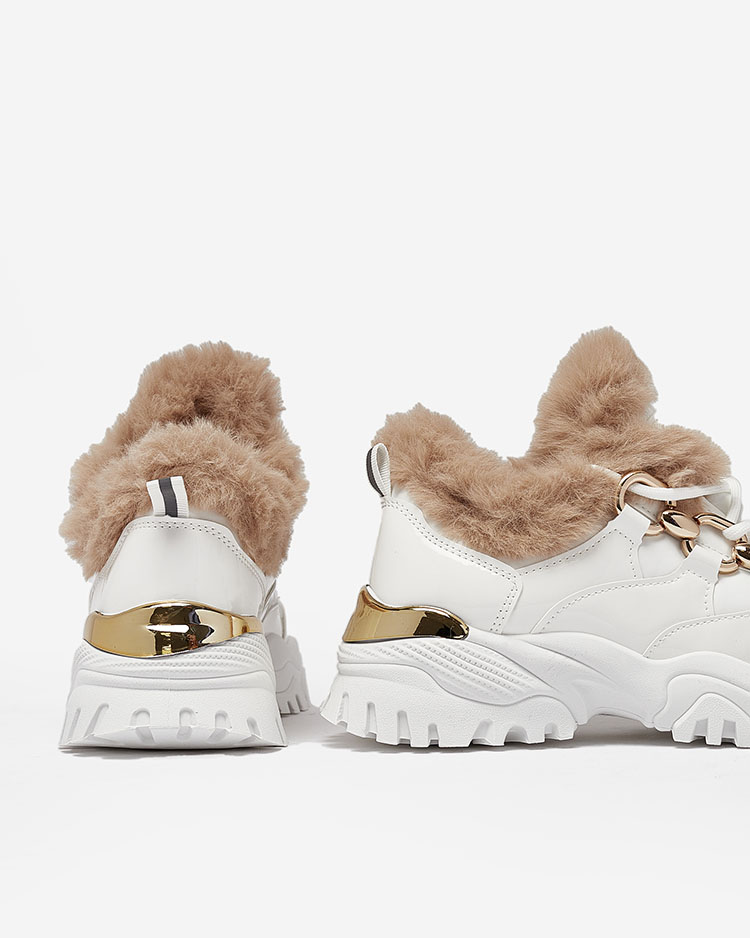 Royalfashion White Carucca zateplené dámské tenisky