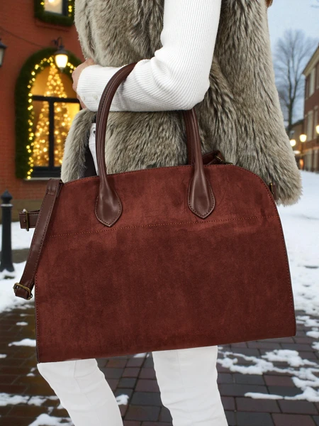 Dámská shopper kabelka eko semišová Dorelle