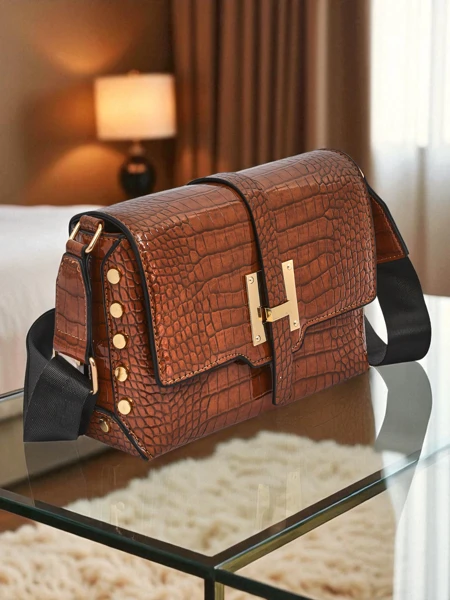 Royalfashion Lakovaná malá dámská kabelka z eko kůže Velia Crest