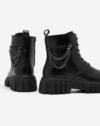 Жіночі черевики-баггі з екошкіри Royalfashion чорного кольору Stiifer