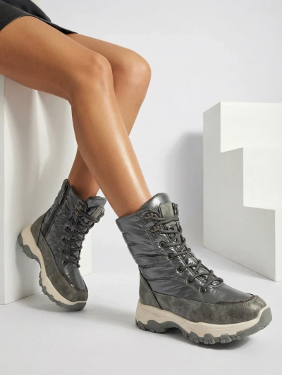 Kotníkové Dámské Aurora Stříbrné Ekologické Ležérní na Zimu