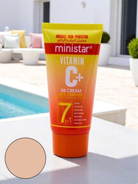 MINI STAR Hydratační BB krém s vitamínem C s matným efektem Světlý