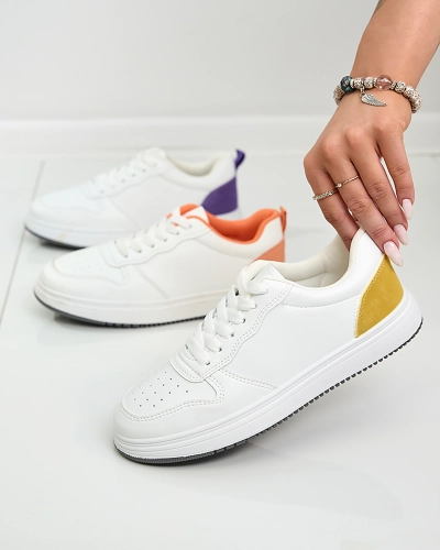 Royalfashion Біло-жовті класичні спортивні кросівки Colorburst Classics