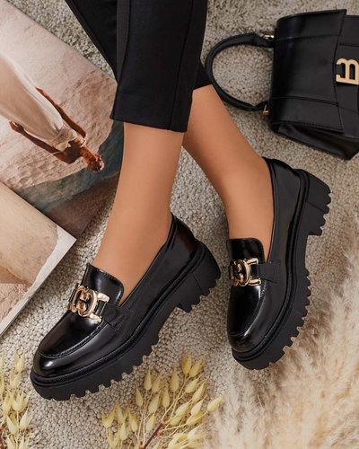 Royalfashion Dámské lakované mokasíny Bevevra