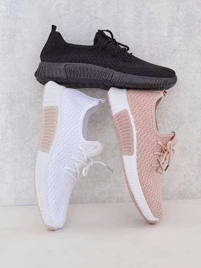 Рожеві жіночі тканинні спортивні туфлі Vobbu- Footwear