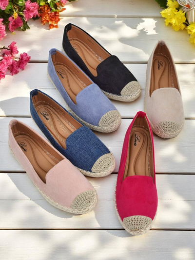 Royalfashion Dámské espadrilky z eko semiše Bombei