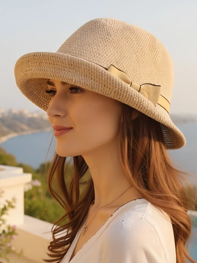 Royalfashion Жіночий капелюх з бантом Summer Grace