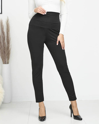 Černé dámské modelující legíny PLUS SIZE- Oblečení