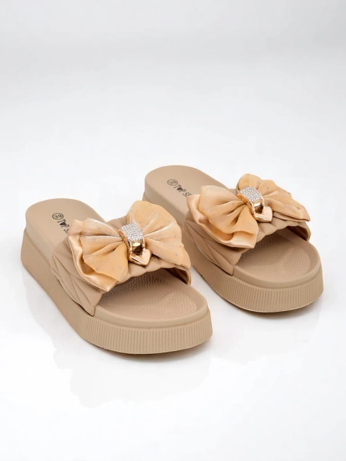Royalfashion Жіночі шльопанці на платформі з бантиком Sento Pace