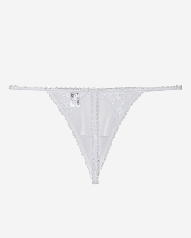Bílé dámské krajkové kalhotky tanga - Spodní prádlo