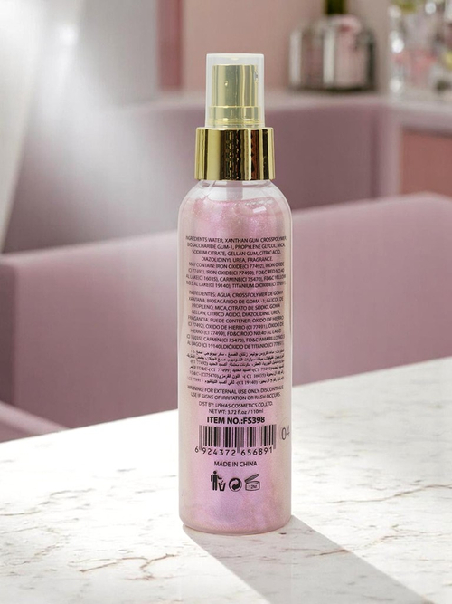 USHAS Літній Спрей – Рідкий Хайлайтер для Обличчя та Тіла Рожевий