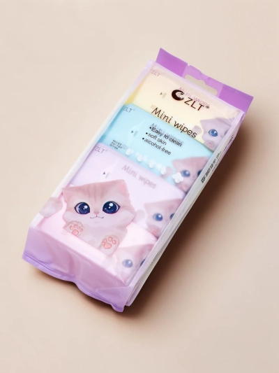 Mini zvlhčující ubrousky 8KS X 8 JEDNOTEK.