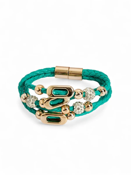 Dámský náramek s korálky a zirkony