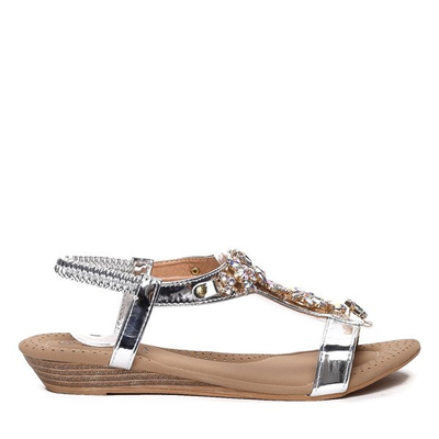 Srebrne sandały z kamyczkami Cederricsa - Obuwie