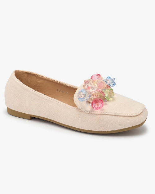 Бежеві жіночі мокасини з екозамші Gepossa- Footwear