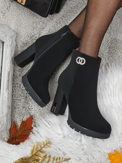 Kotníkové boty Stella Černé Elegantní s Podpatkem