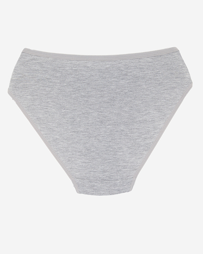 Сірі жіночі трусики з мереживом