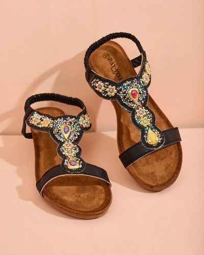 Royalfashion Жіночі босоніжки Subbel зі стразами